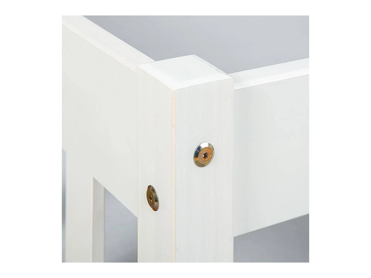 MATHEUS - Banquette-Lit 90x200cm Vernis Blanc