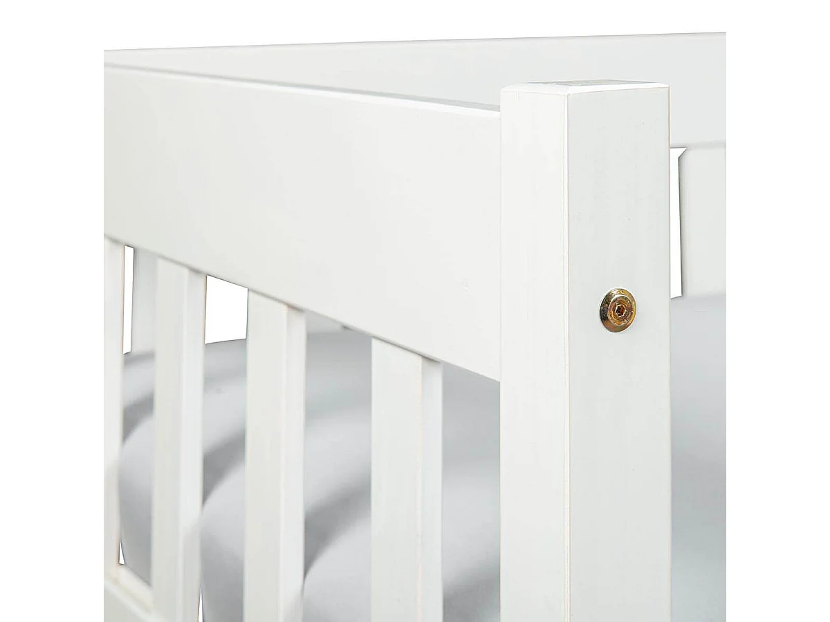 MATHEUS - Banquette-Lit 90x200cm Vernis Blanc