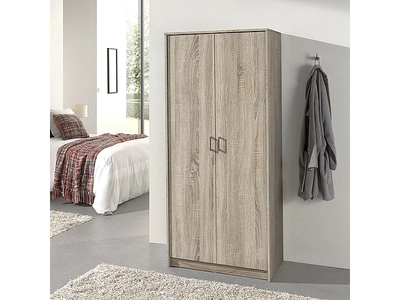 Guarda-roupa REY, armário de 2 portas ideal para a sua entrada ou lavanderia.
