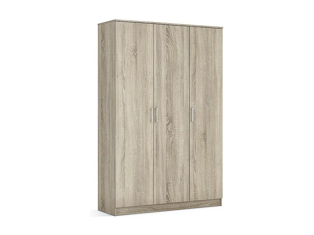 Armoire 3 portes REY coloris chêne sonoma – 120 x 180 x 50 cm