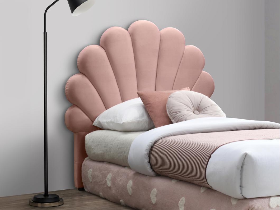 Cabecero de cama - 110 cm - Terciopelo - Rosa - MOANA