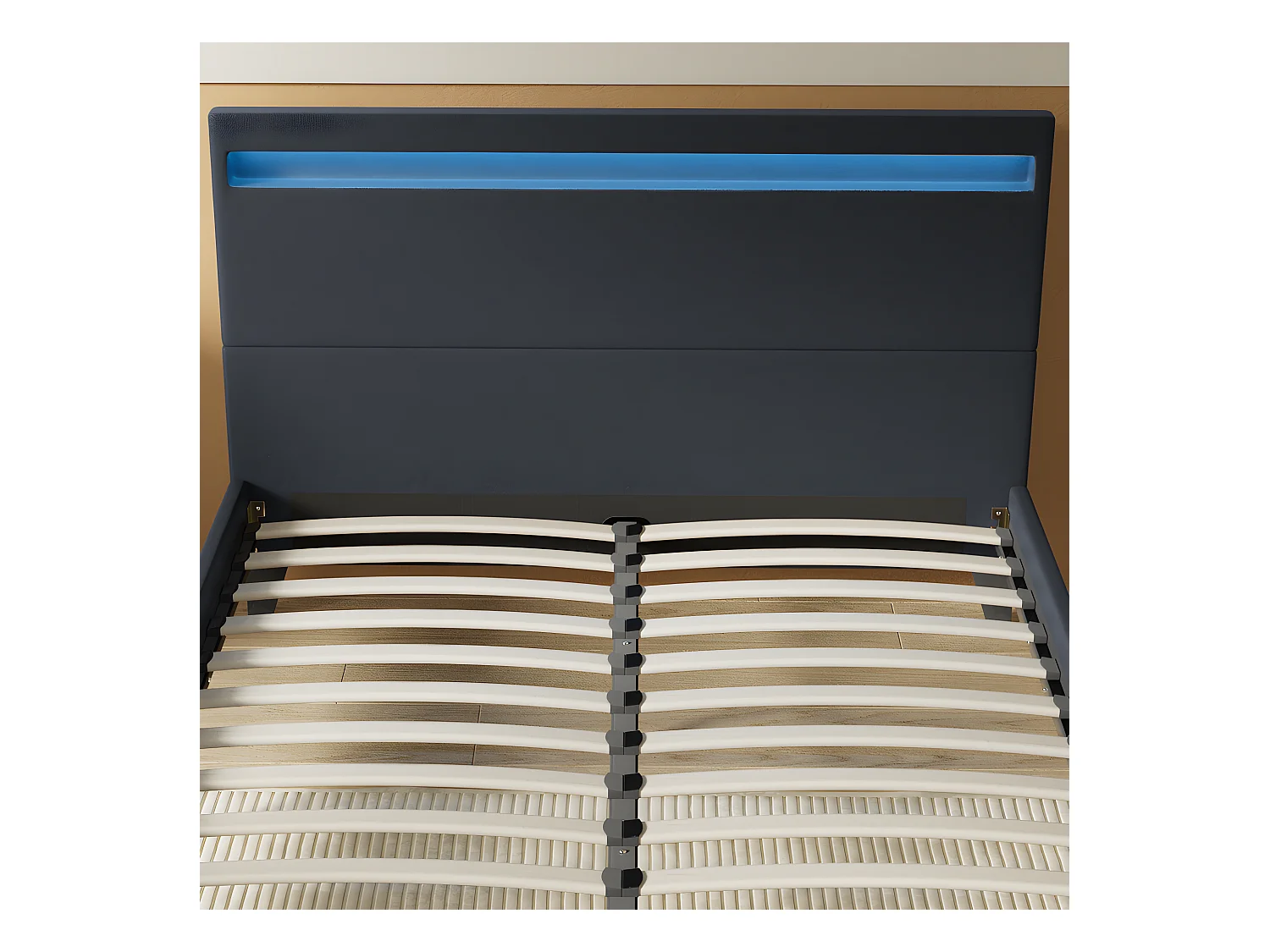 Lit Avec Éclairage LED Simili Noir 120x190 Cm