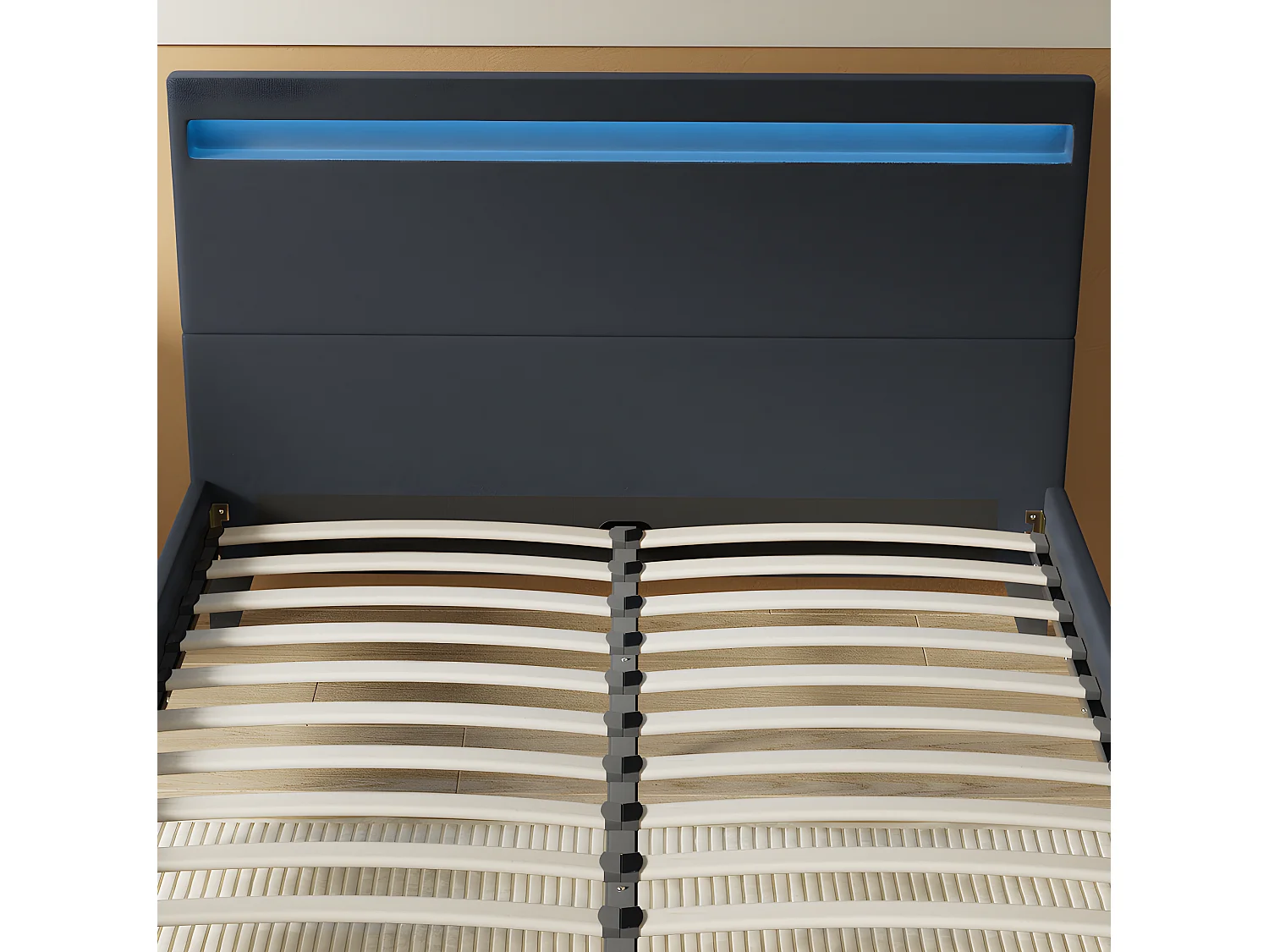 Lit Avec Éclairage LED Simili Noir 120x190 Cm