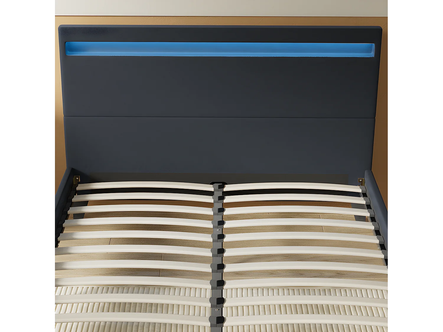 Lit Avec Éclairage LED Simili Noir 120x190 Cm