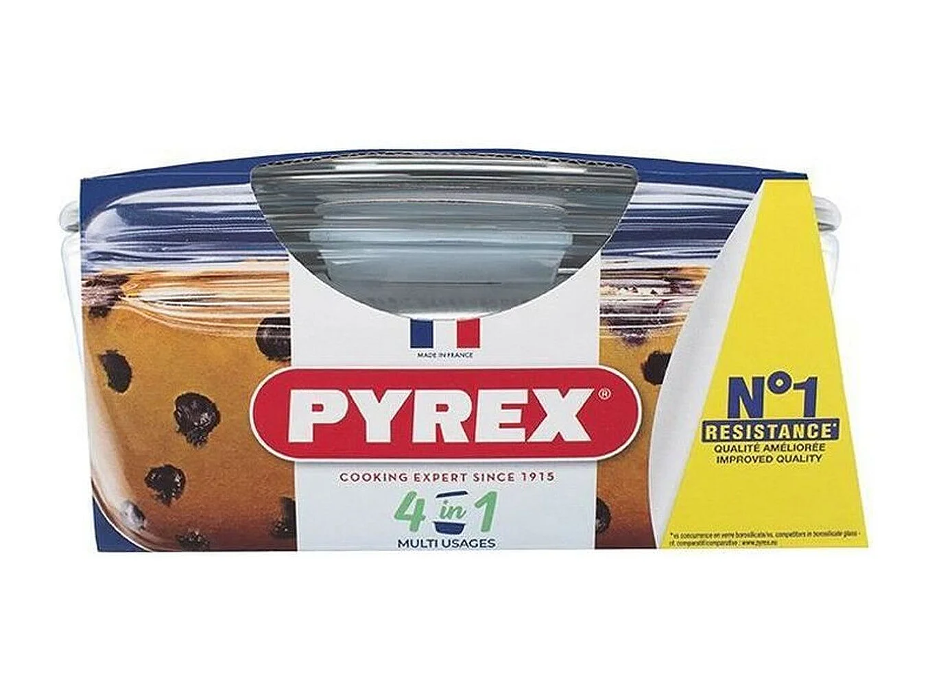 Cacerola de vidrio Essentials Pyrex forma redonda con tapa 1,4L