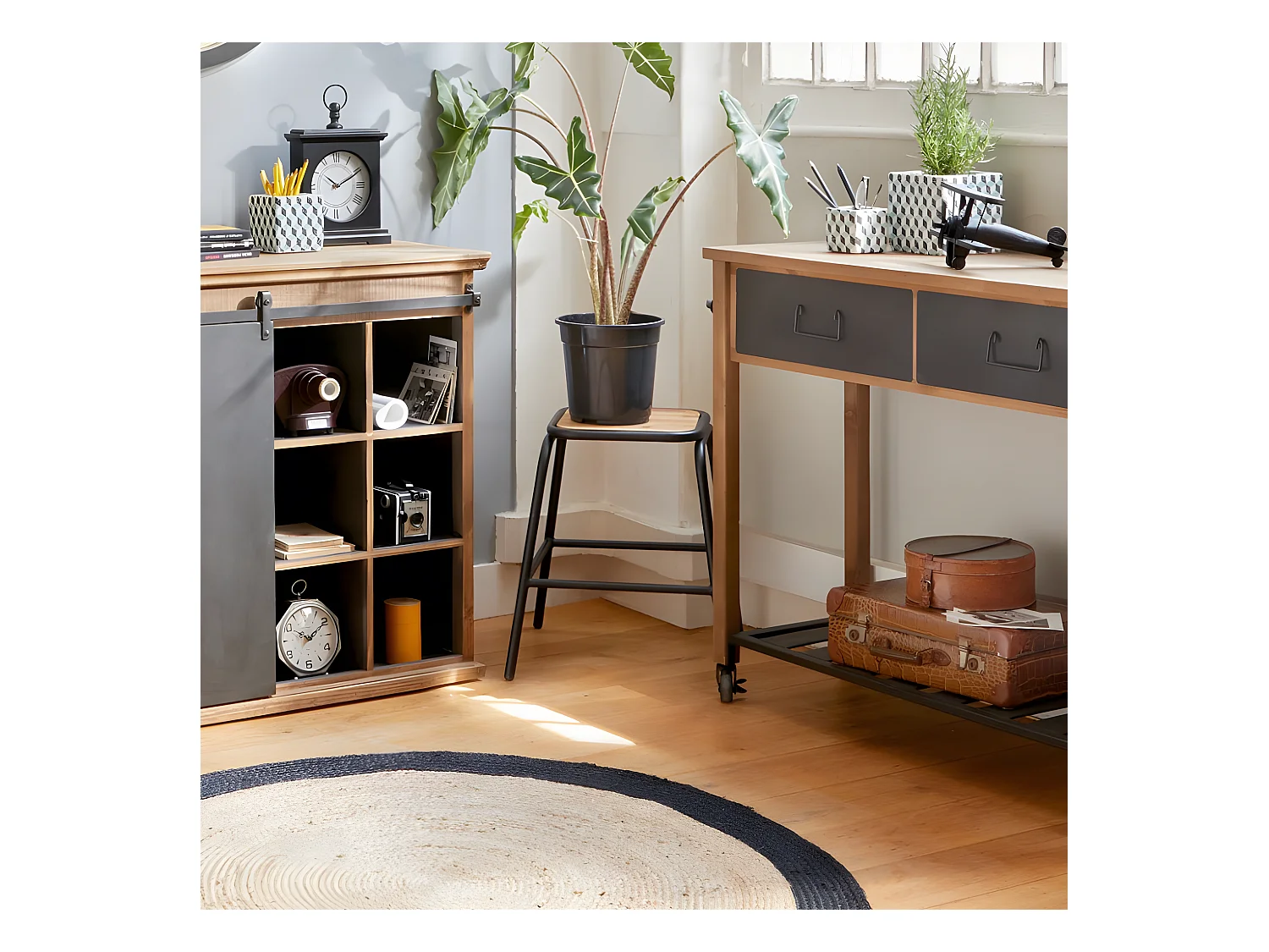 Tabouret "Edena" 46cm Marron