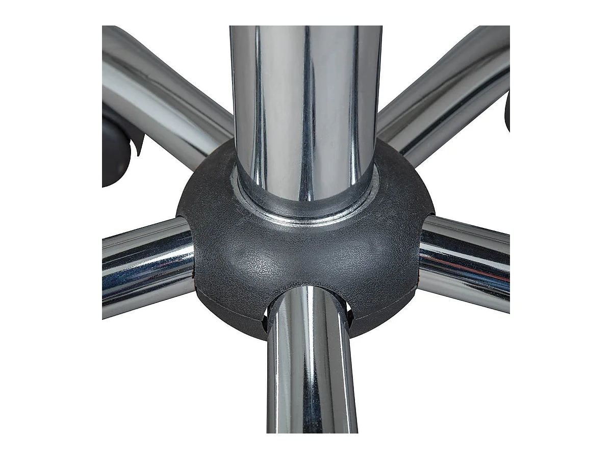 AZURE - Tabouret Pivotant sur Roulettes Simili Noir