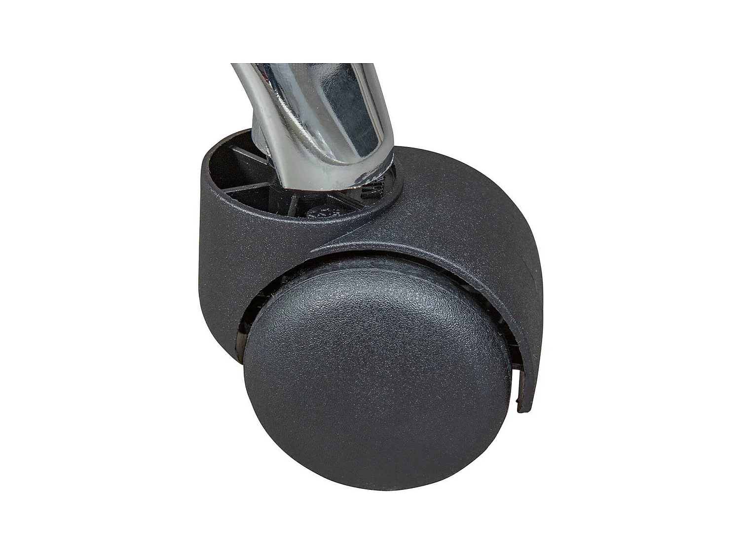 AZURE - Tabouret Pivotant sur Roulettes Simili Noir