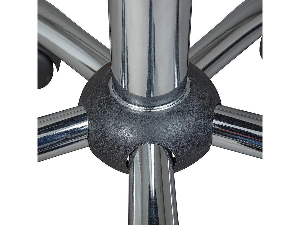 AZURE - Tabouret Pivotant sur Roulettes Simili Noir