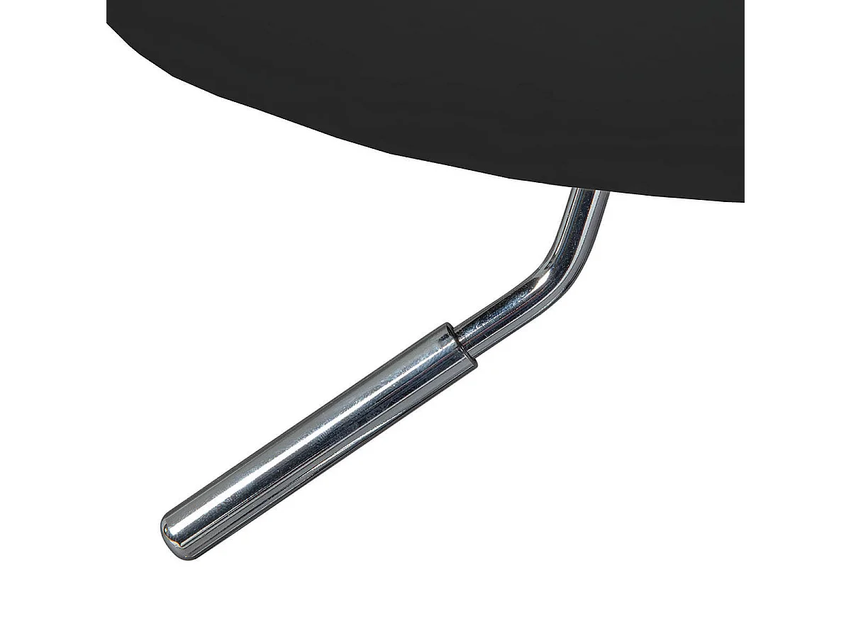 AZURE - Tabouret Pivotant sur Roulettes Simili Noir