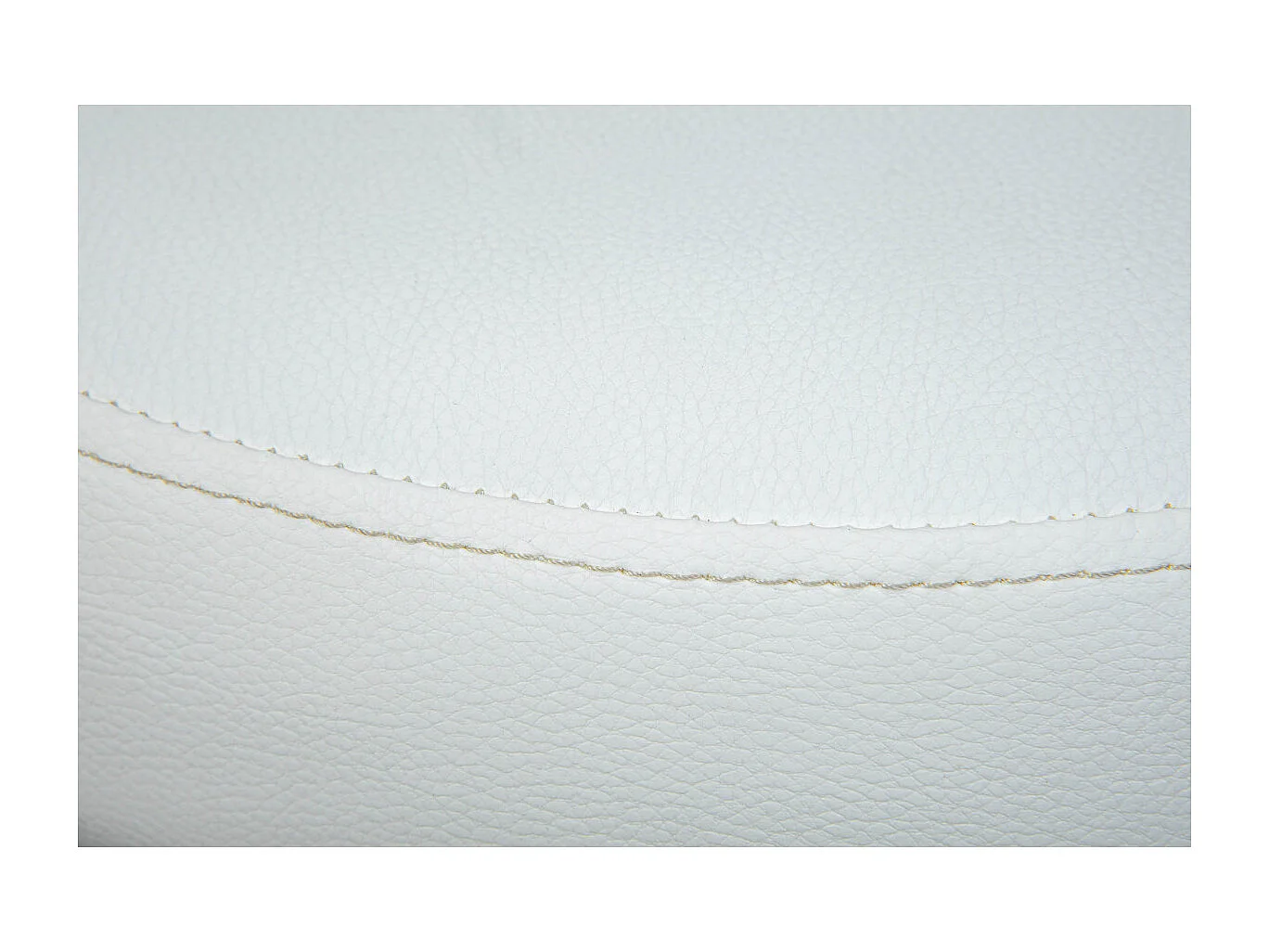 AZURE - Tabouret Pivotant sur Roulettes Simili Blanc