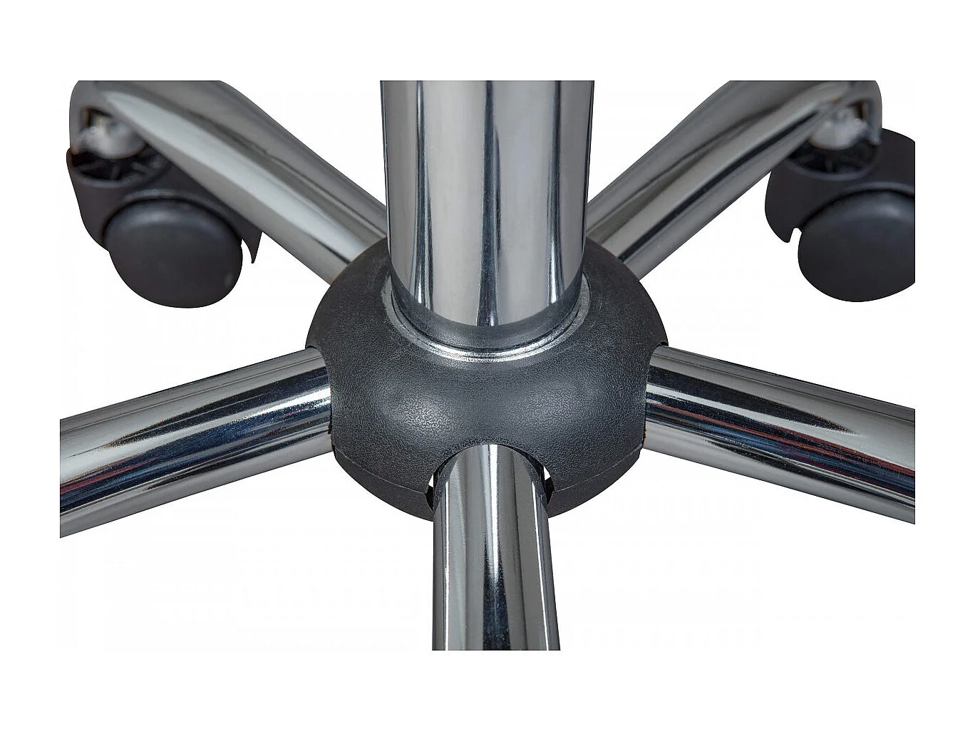 AZURE - Tabouret Pivotant sur Roulettes Simili Blanc