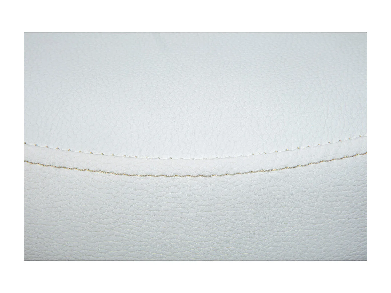 AZURE - Tabouret Pivotant sur Roulettes Simili Blanc