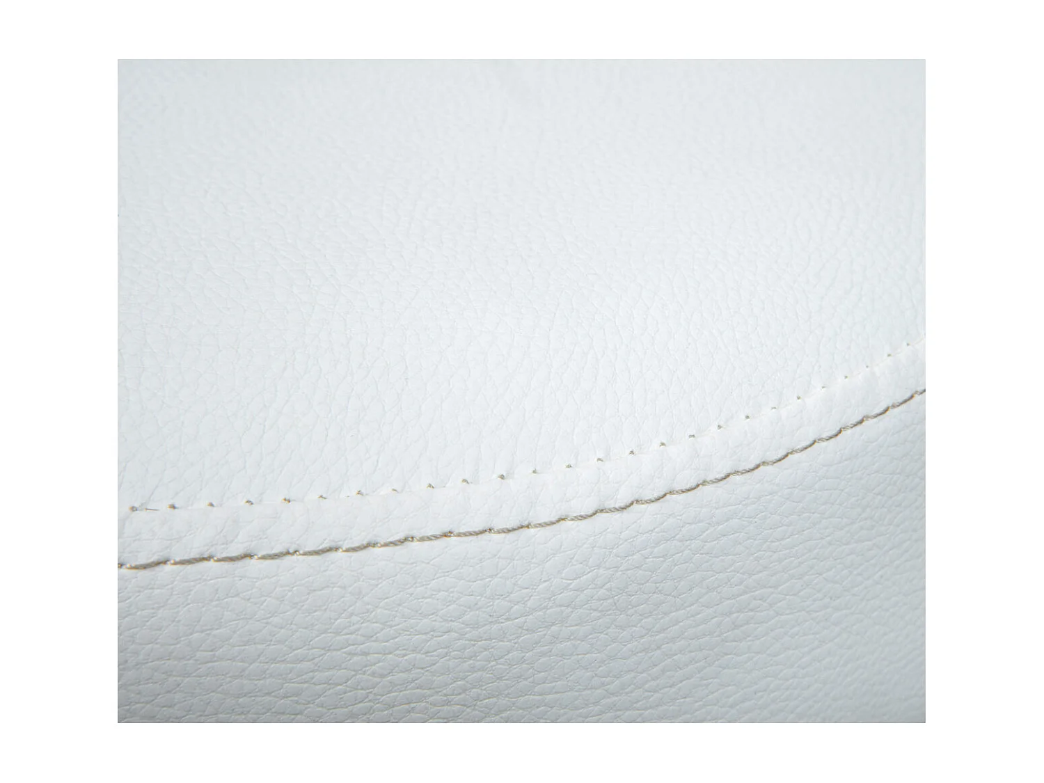 AZURE - Tabouret Pivotant sur Roulettes Simili Blanc