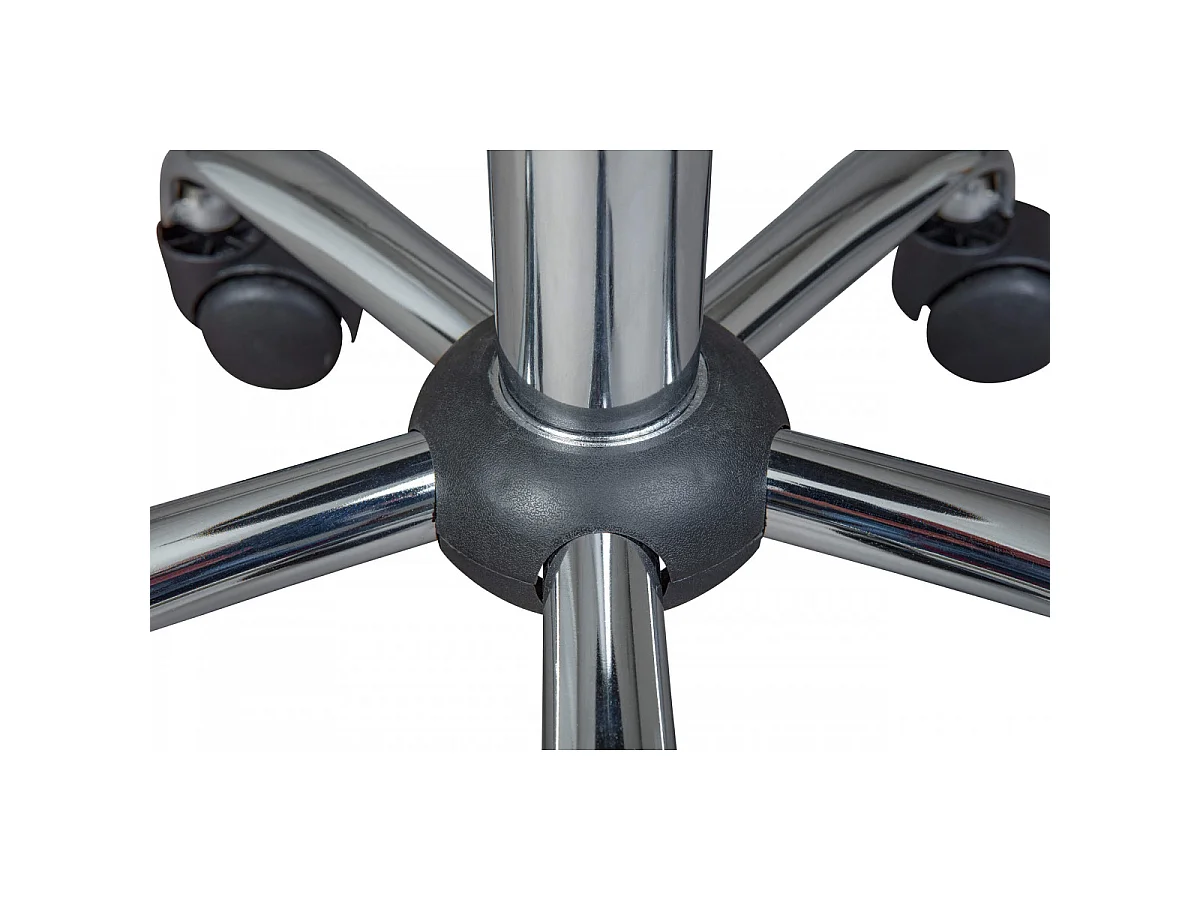 AZURE - Tabouret Pivotant sur Roulettes Simili Blanc