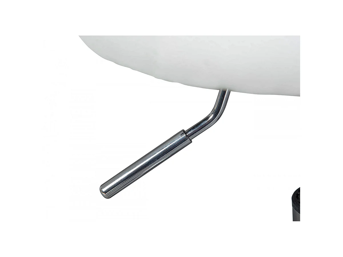 AZURE - Tabouret Pivotant sur Roulettes Simili Blanc