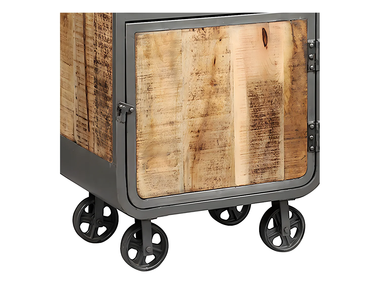 EDWIN - Etagère Multi-Rangements Acier et Bois Massif