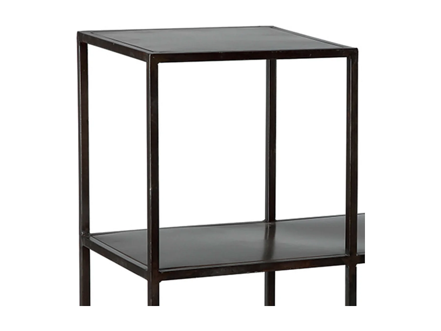 RUBEN - Etagère de Rangement en Acier Noir Vieilli