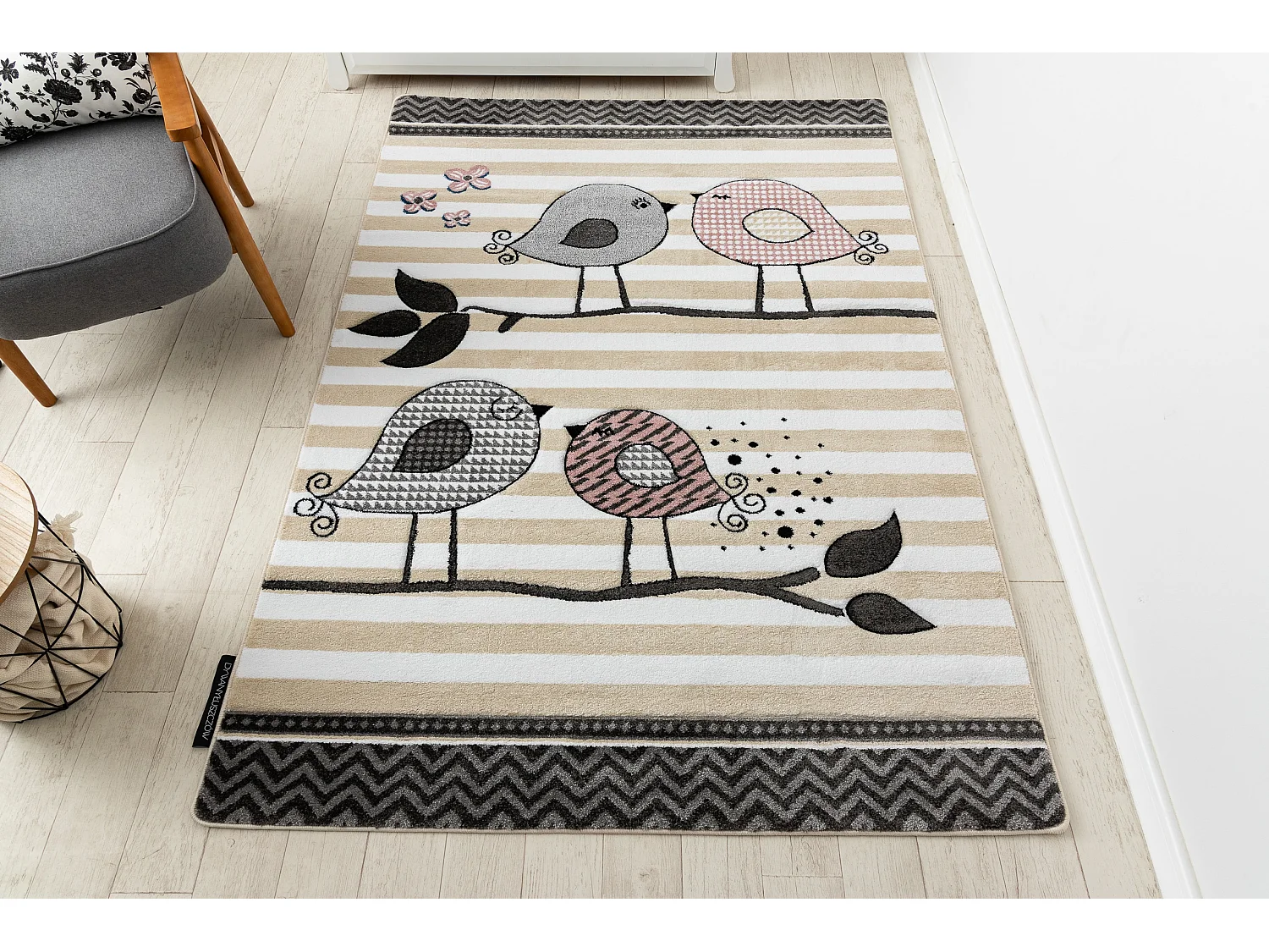 Kinderteppich PETIT VÖGEL sahne 140x190 cm