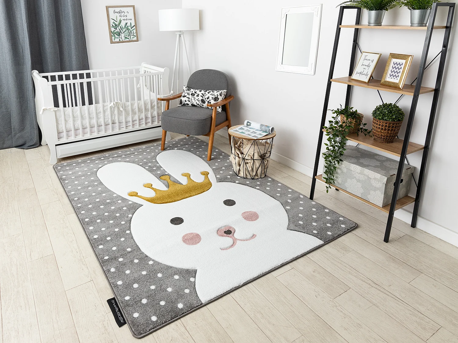 Tapis PETIT BUNNY PETIT LAPIN gris 160x220 cm