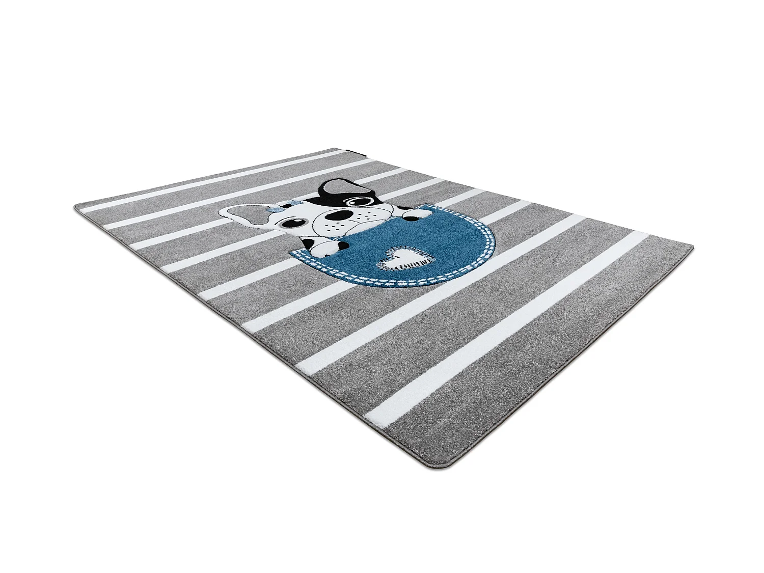 Tapijt PETIT BULLDOG HOND grijskleuring 120x170 cm