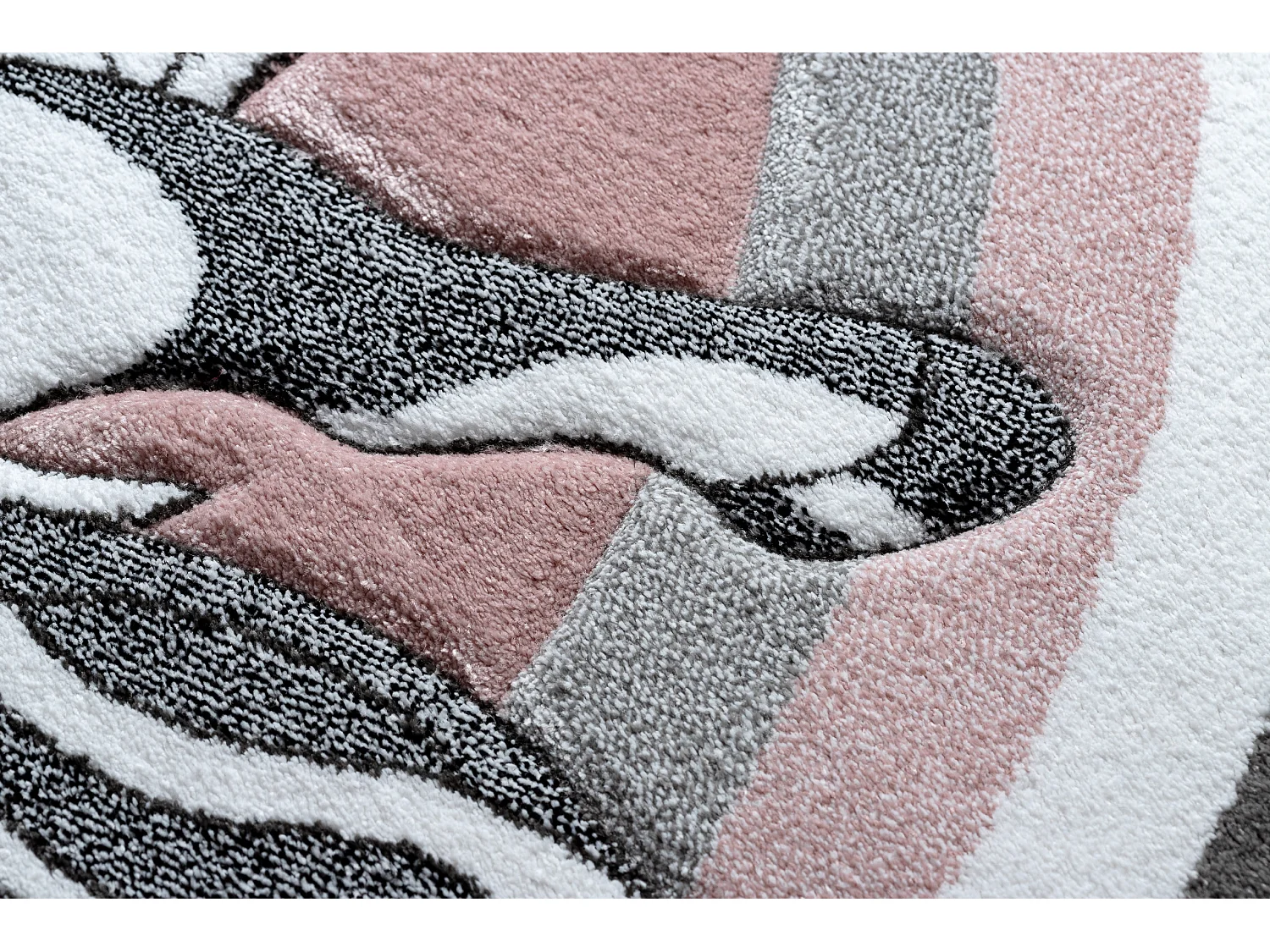 Tapijt PETIT PAARDJES rozekleuring 80x150 cm