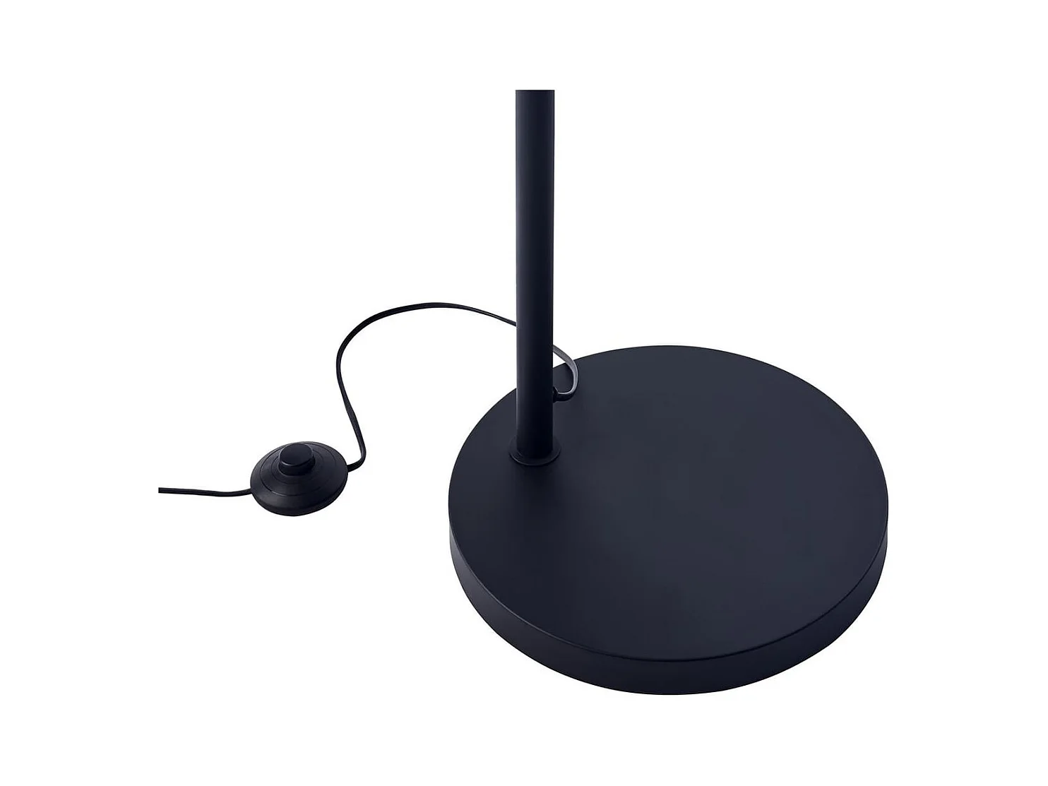 ARCHIE - Lampadaire Arc en Métal Noir Abat-Jour Acrylique Fumé Violet