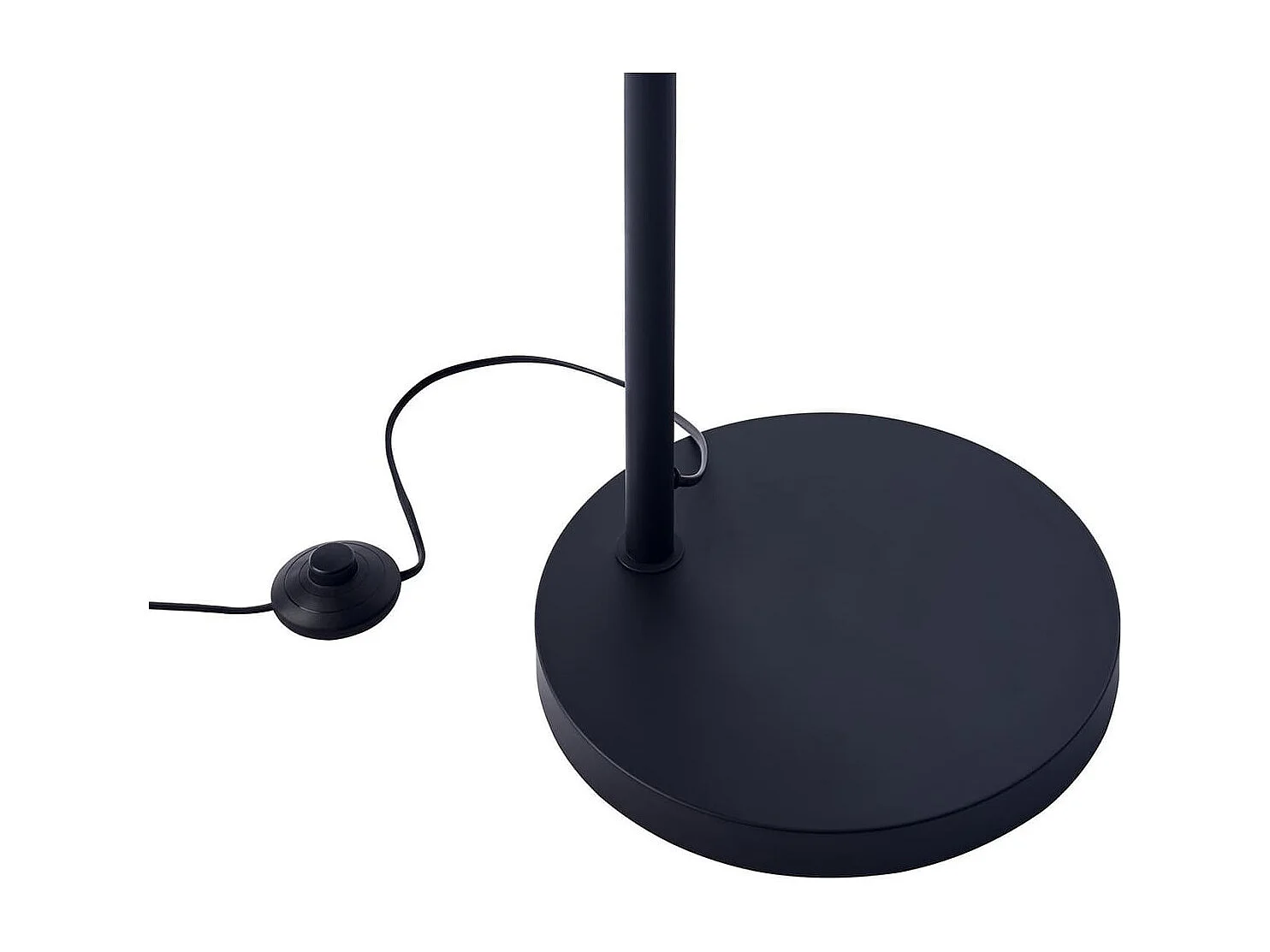 ARCHIE - Lampadaire Arc en Métal Noir Abat-Jour Acrylique Fumé Violet