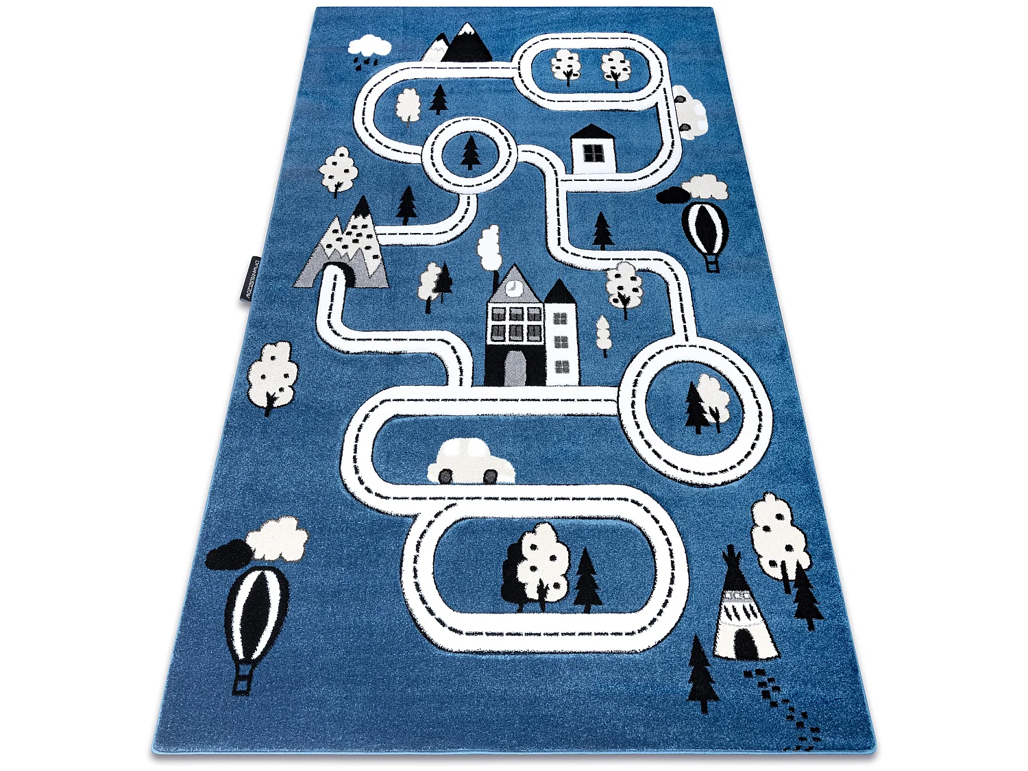 Tapis PETIT TOWN VILLE RUE bleu 120x170 cm