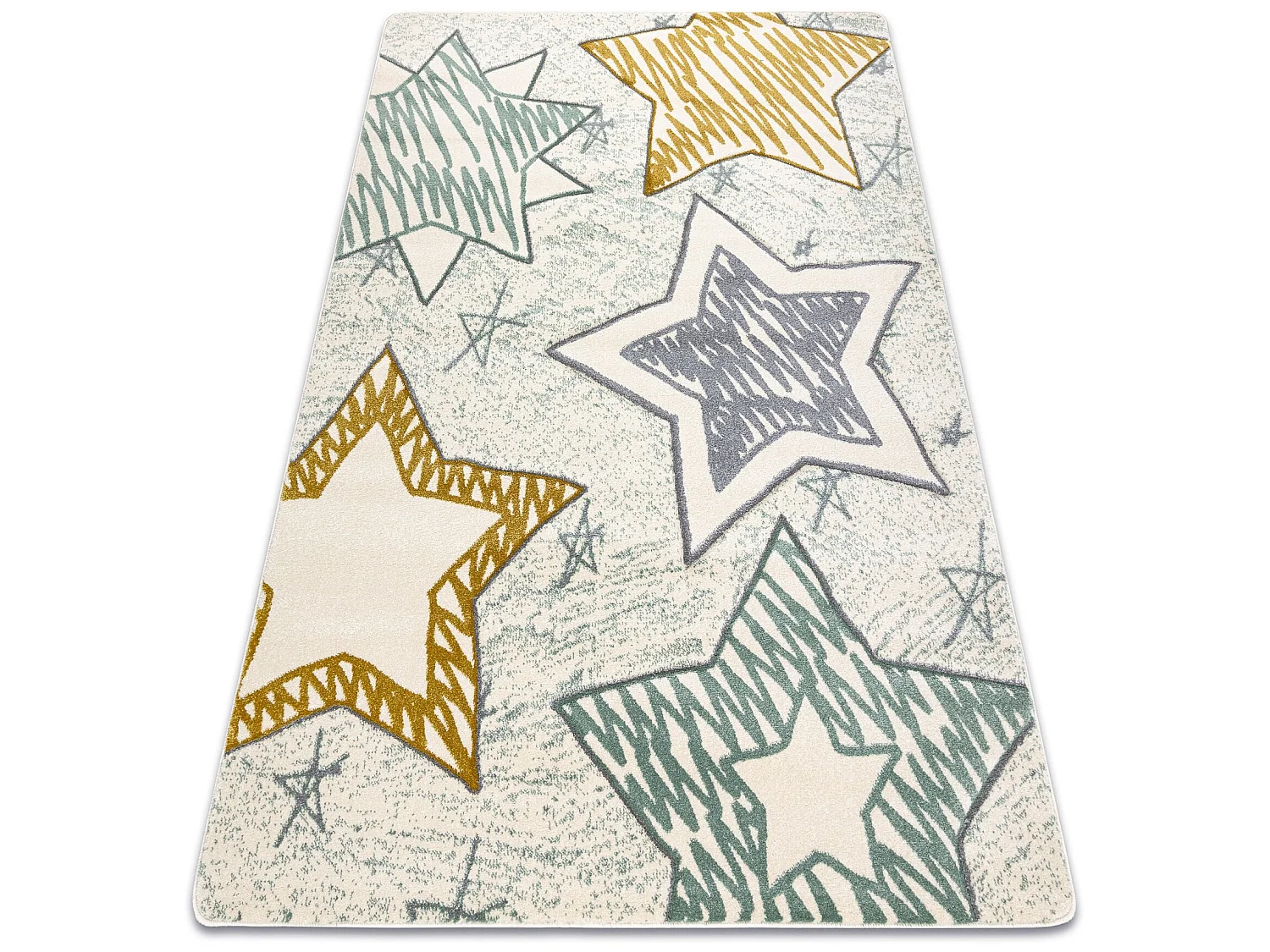 Tapijt PETIT STARS ster , Sterretje groen 80x150 cm