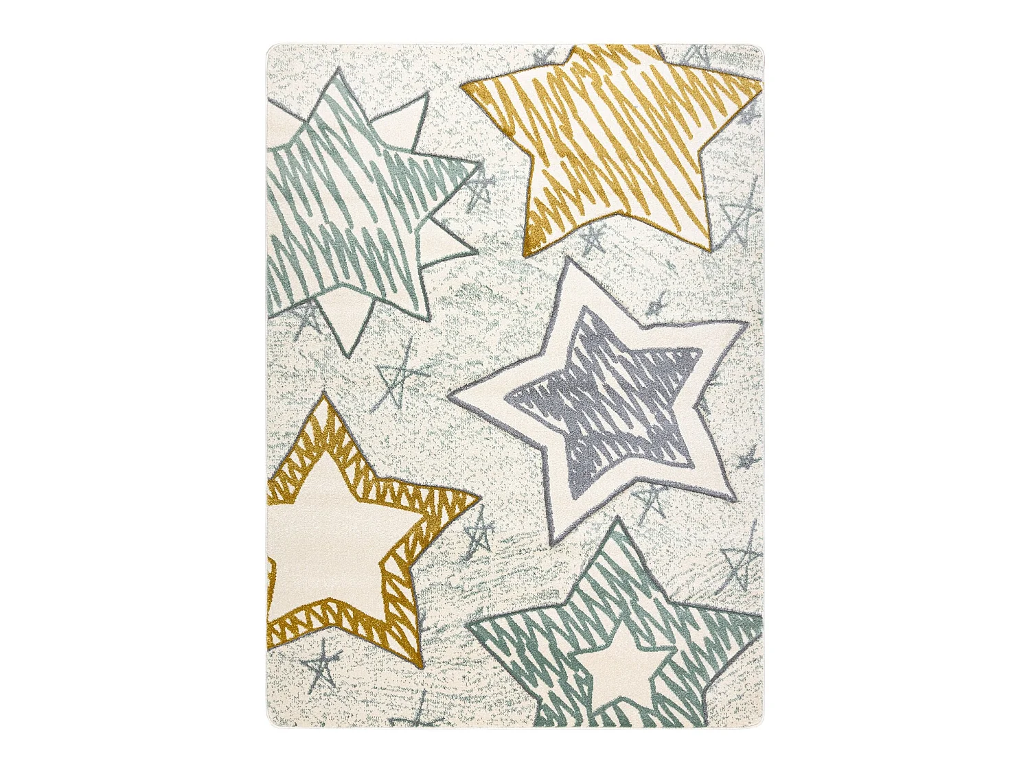 Tapijt PETIT STARS ster , Sterretje groen 80x150 cm