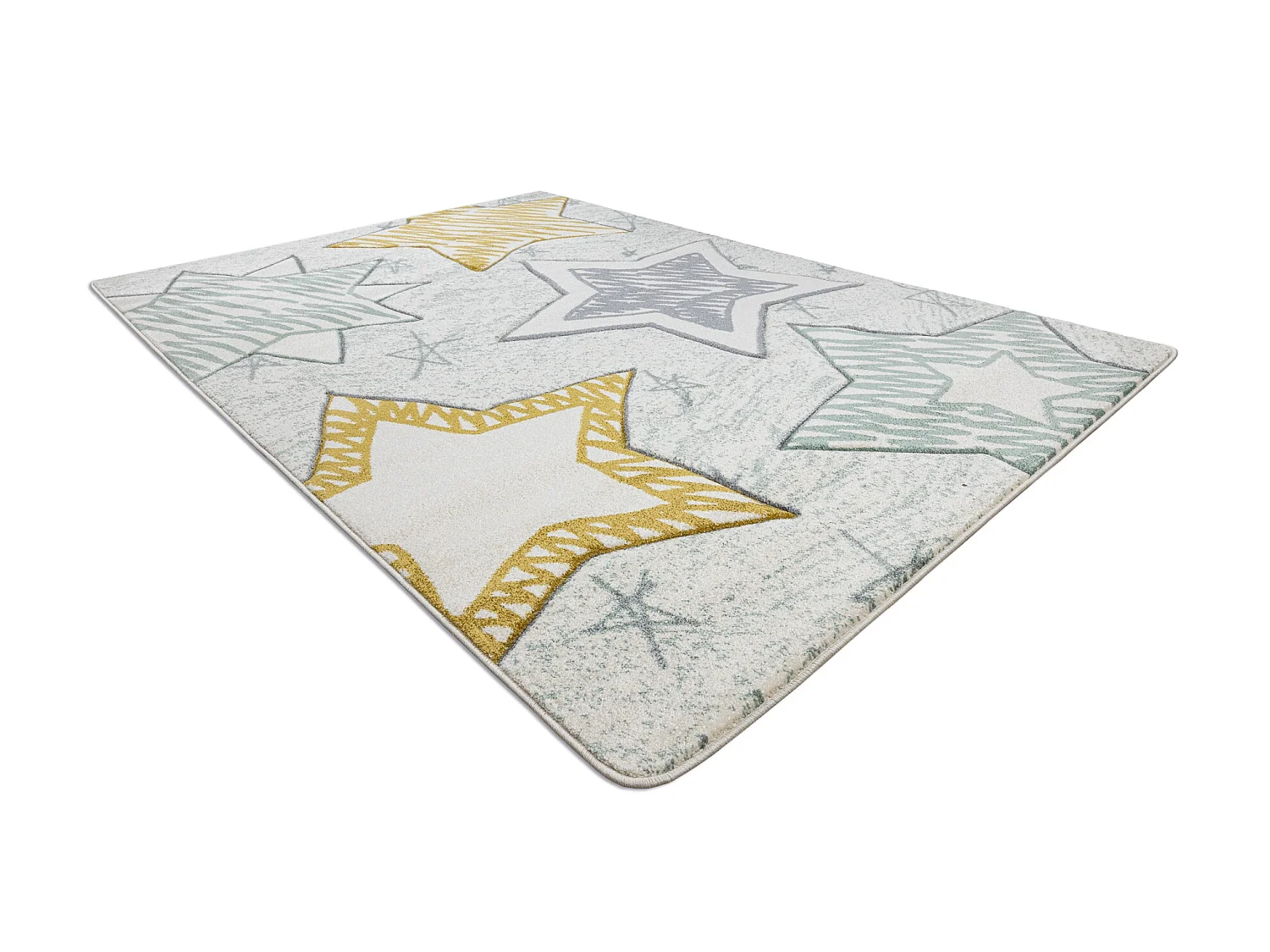 Tapijt PETIT STARS ster , Sterretje groen 80x150 cm