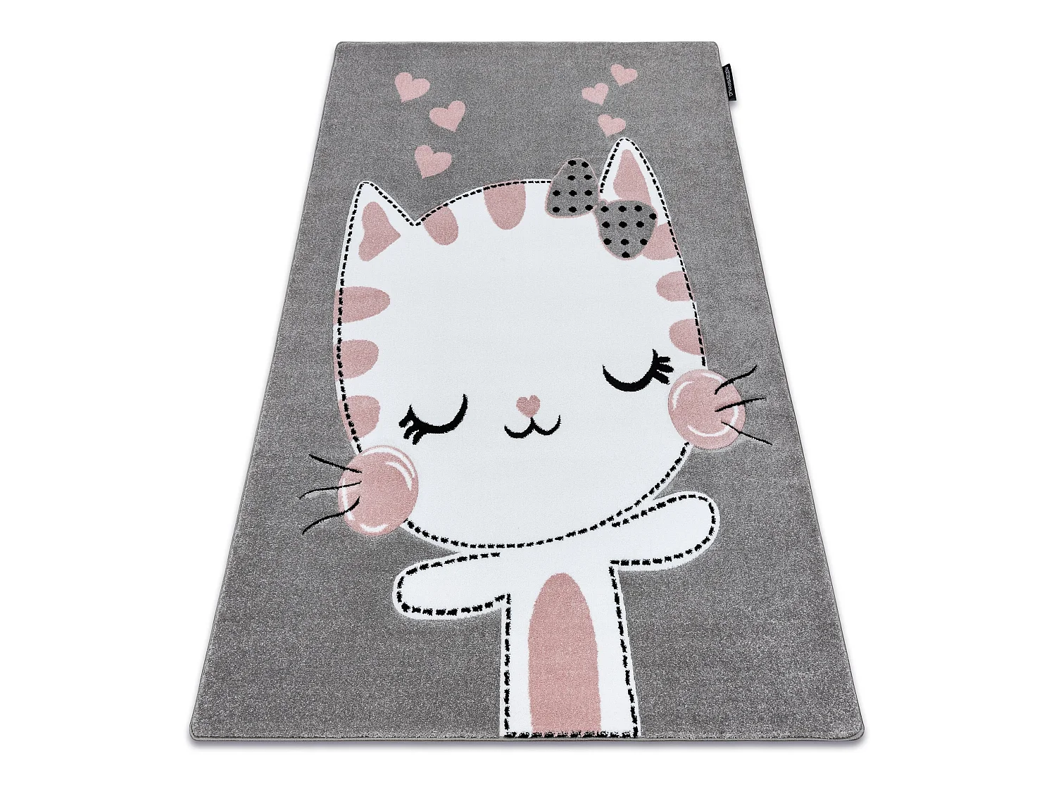 Tapis PETIT KITTY chat, chaton gris 80x150 cm