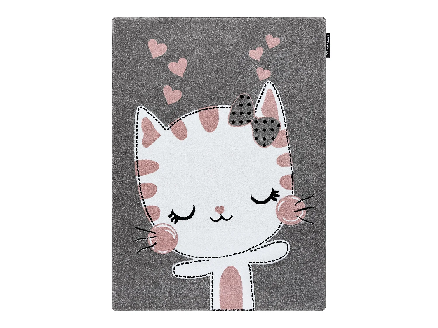 Tapis PETIT KITTY chat, chaton gris 80x150 cm