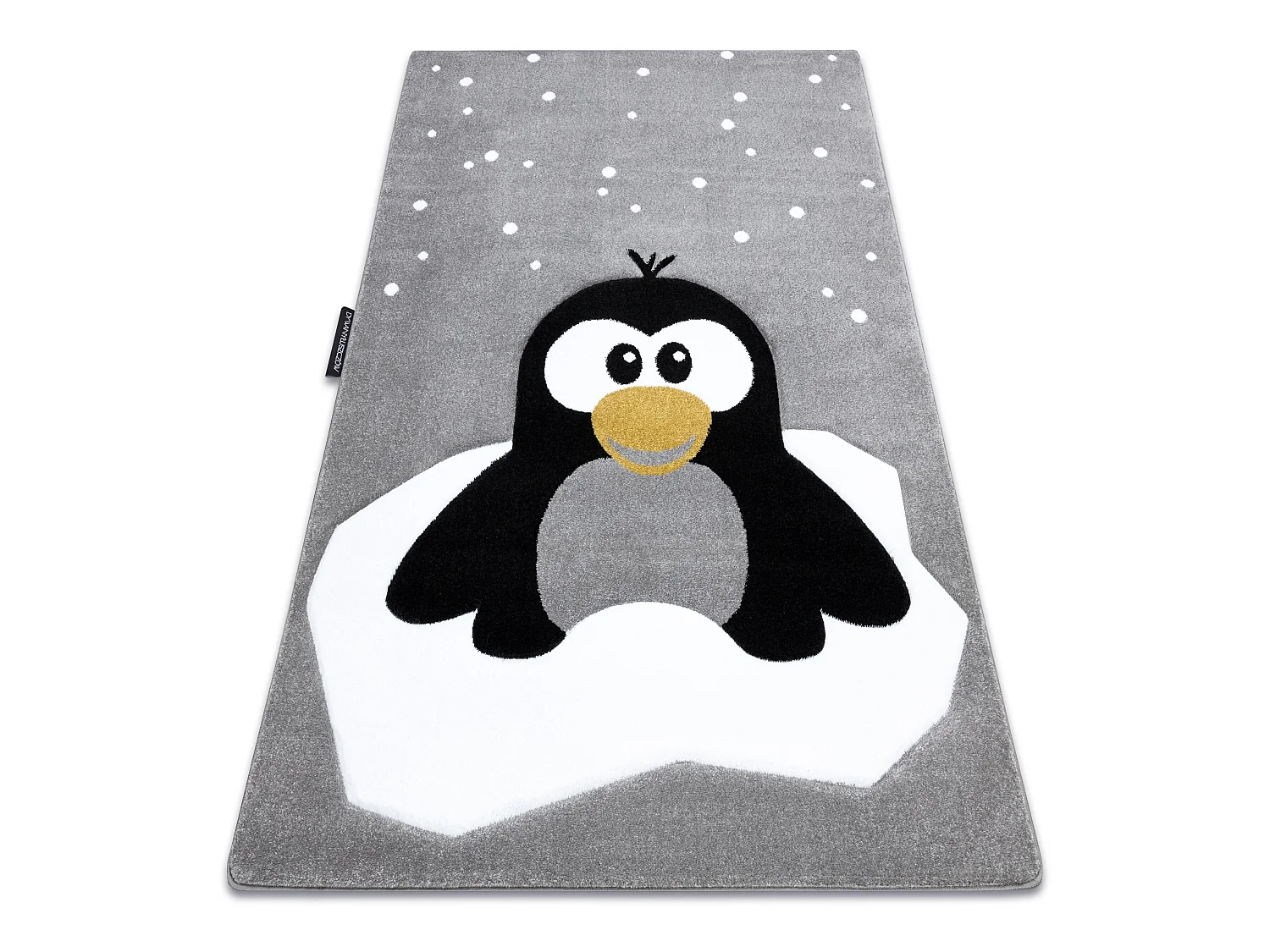Tapijt PETIT PENGUIN PINGUÏN SNEEUW grijskleuring 180x270 cm