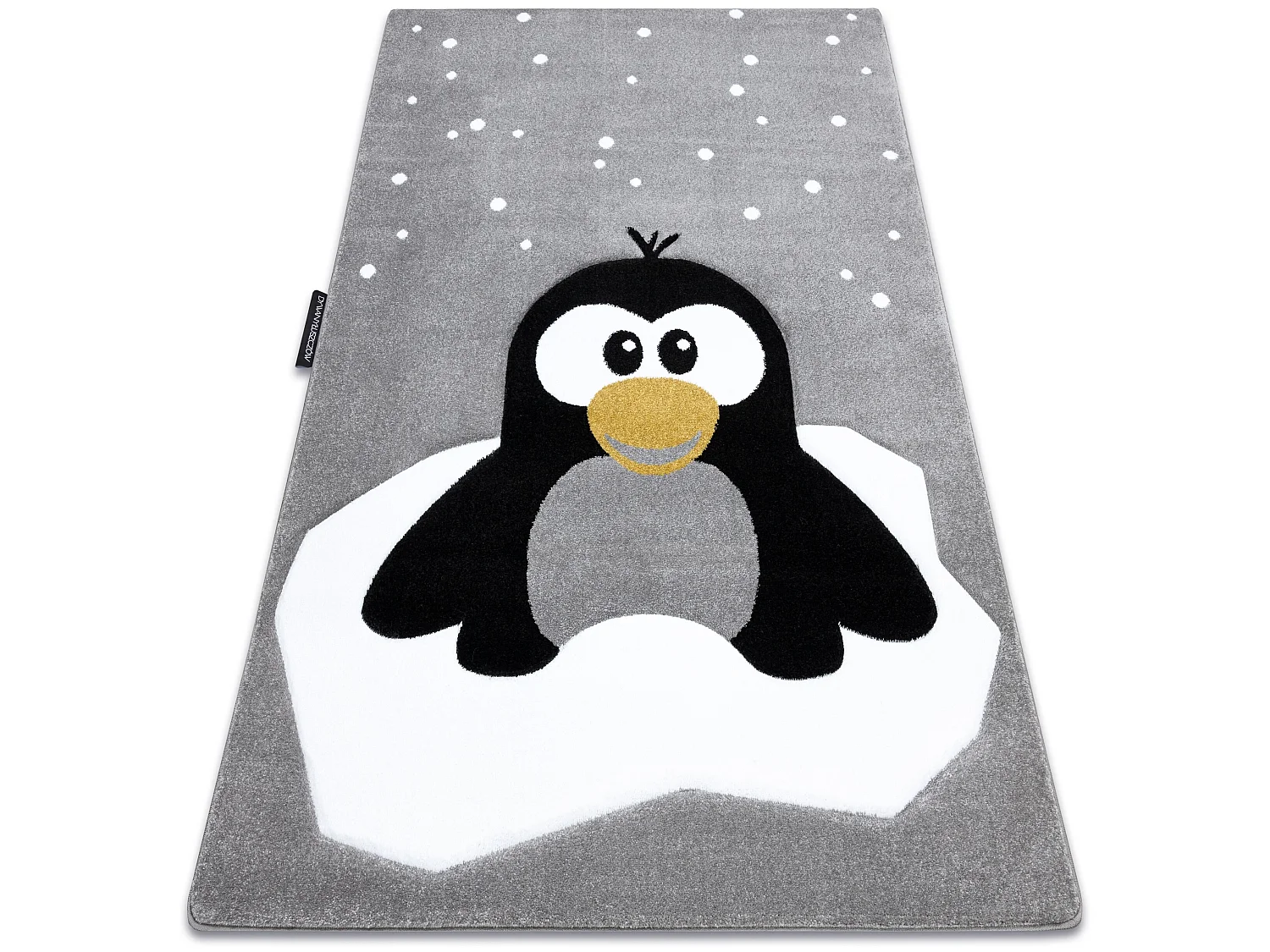 Tapijt PETIT PENGUIN PINGUÏN SNEEUW grijskleuring 180x270 cm