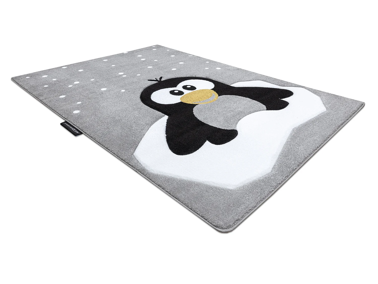 Tapijt PETIT PENGUIN PINGUÏN SNEEUW grijskleuring 180x270 cm