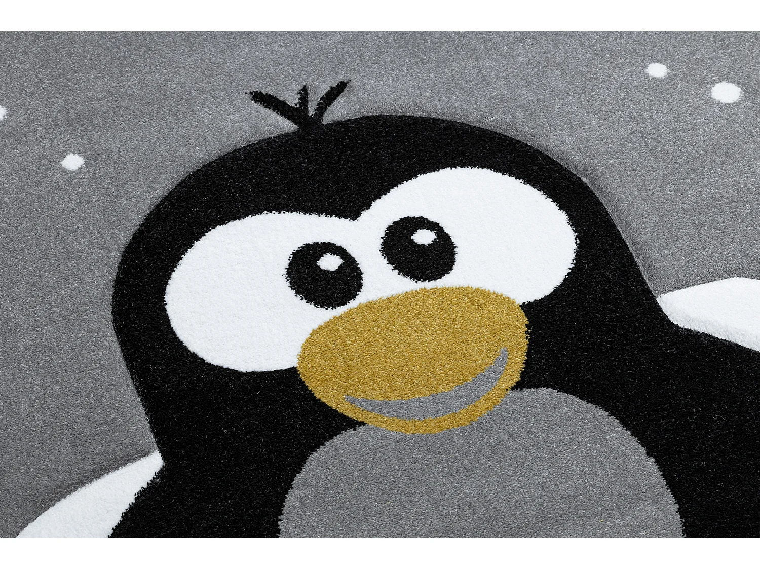 Tapijt PETIT PENGUIN PINGUÏN SNEEUW grijskleuring 180x270 cm
