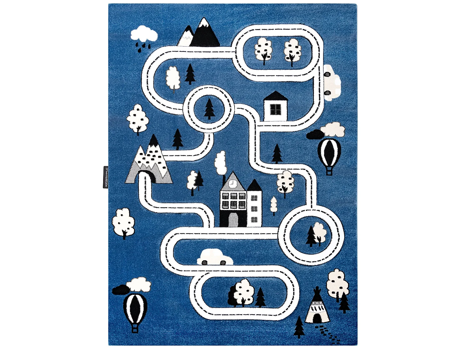 Tapijt PETIT TOWN STAD STRAAT blauw 180x270 cm