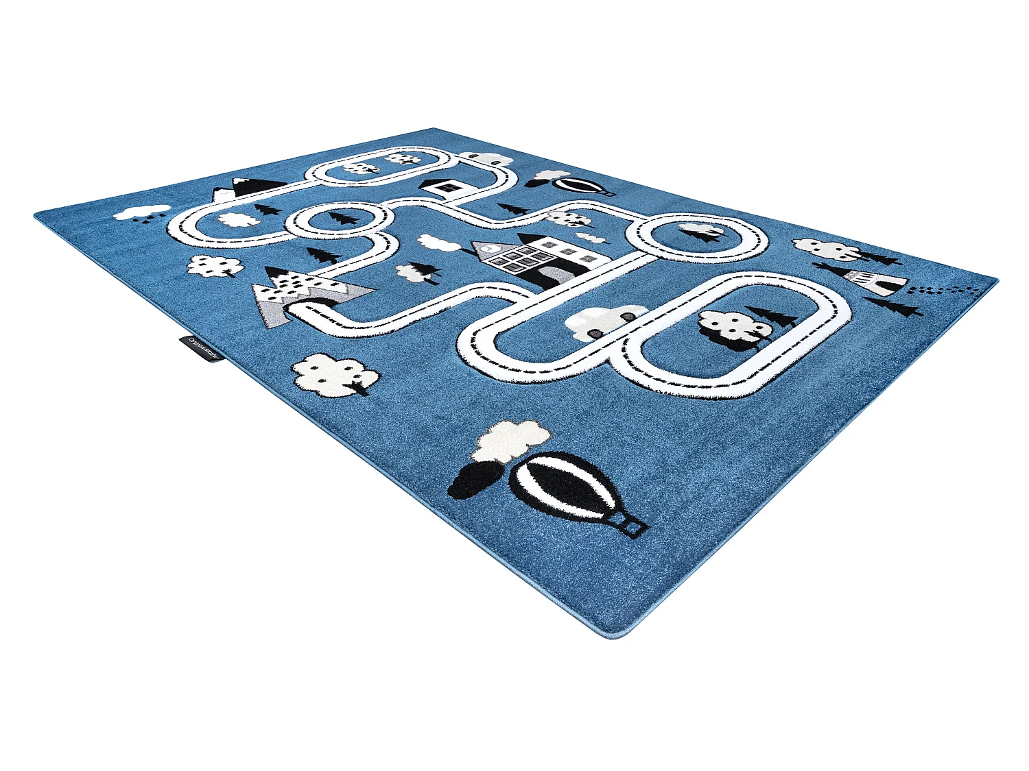 Tapijt PETIT TOWN STAD STRAAT blauw 180x270 cm