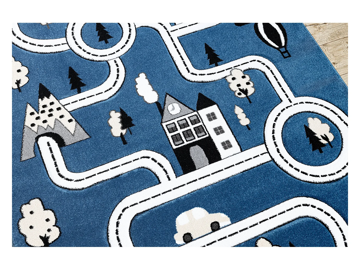 Tapis PETIT TOWN VILLE RUE bleu 80x150 cm