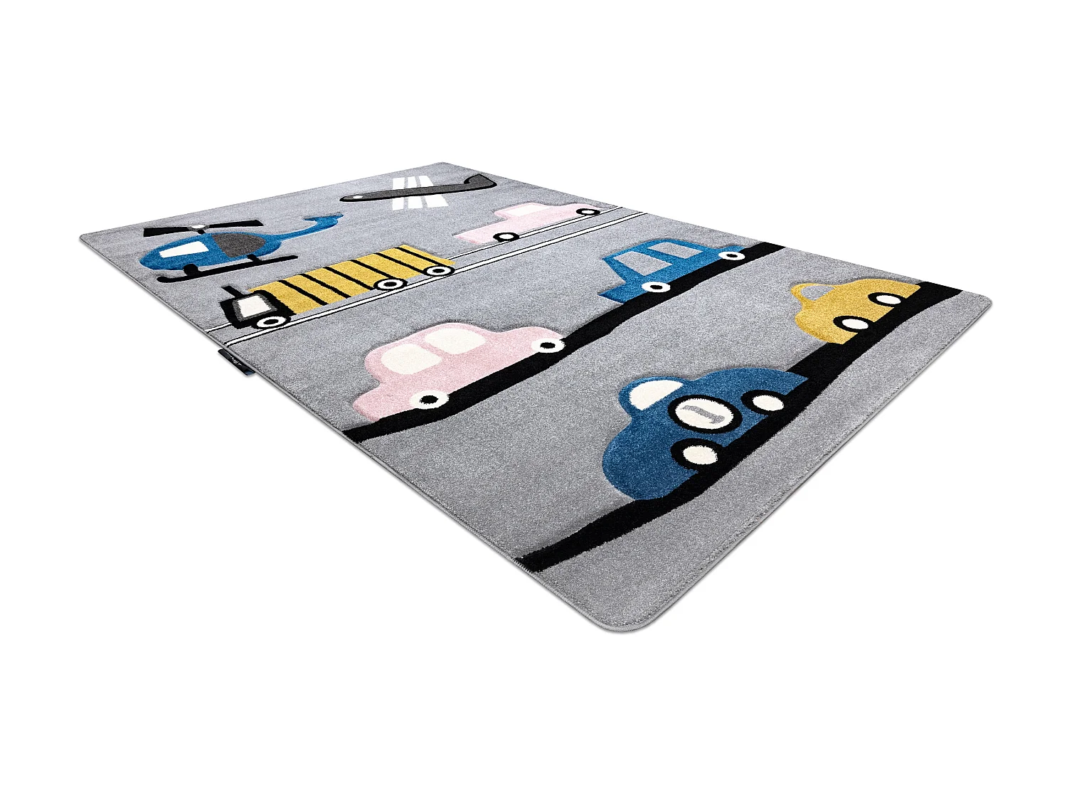 Alfombra PETIT TOYS JUGUETES CARROS gris 160x220 cm