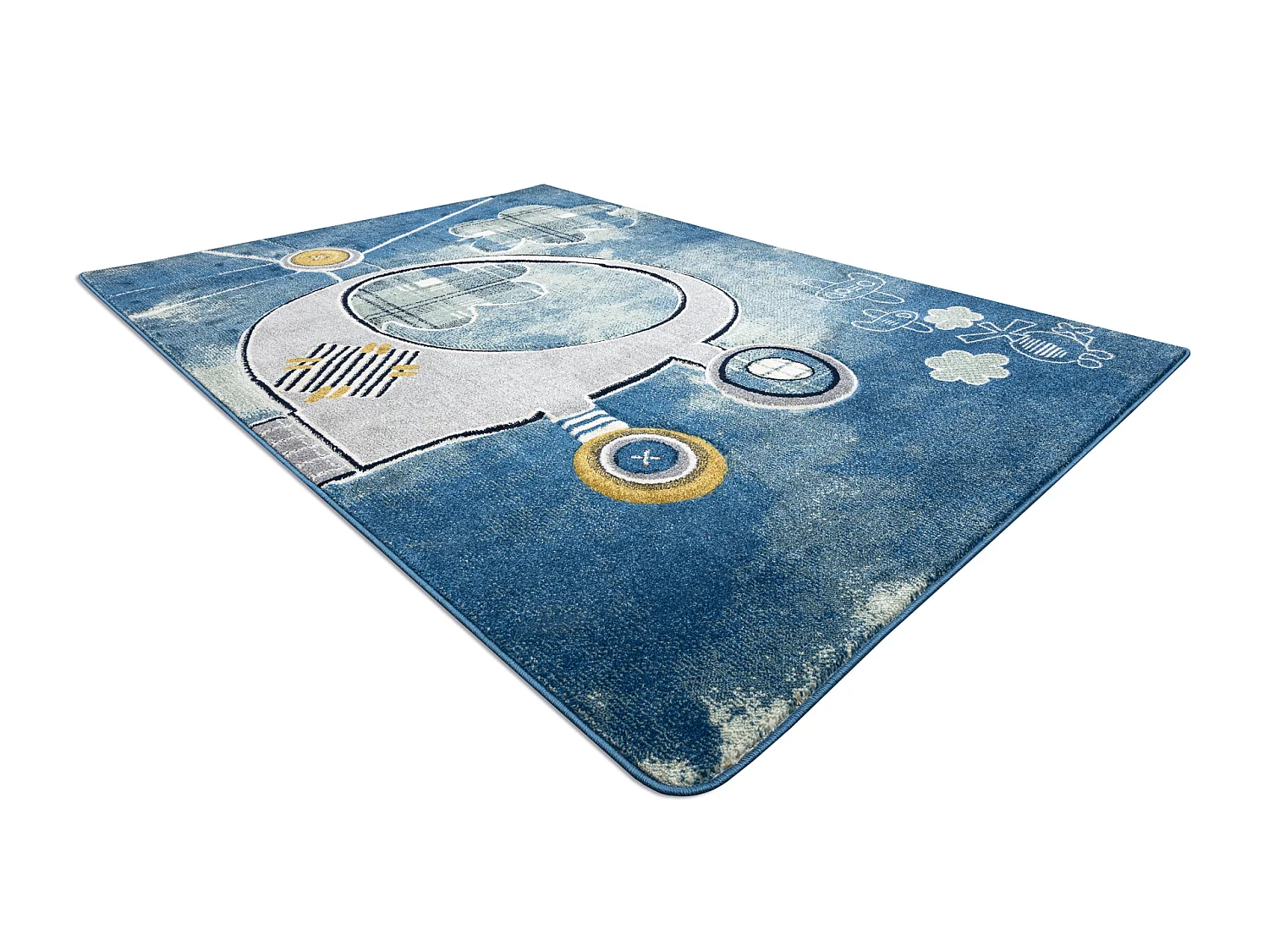 Tapis PETIT HELICOPTER hélicoptère, avions bleu 240x330 cm
