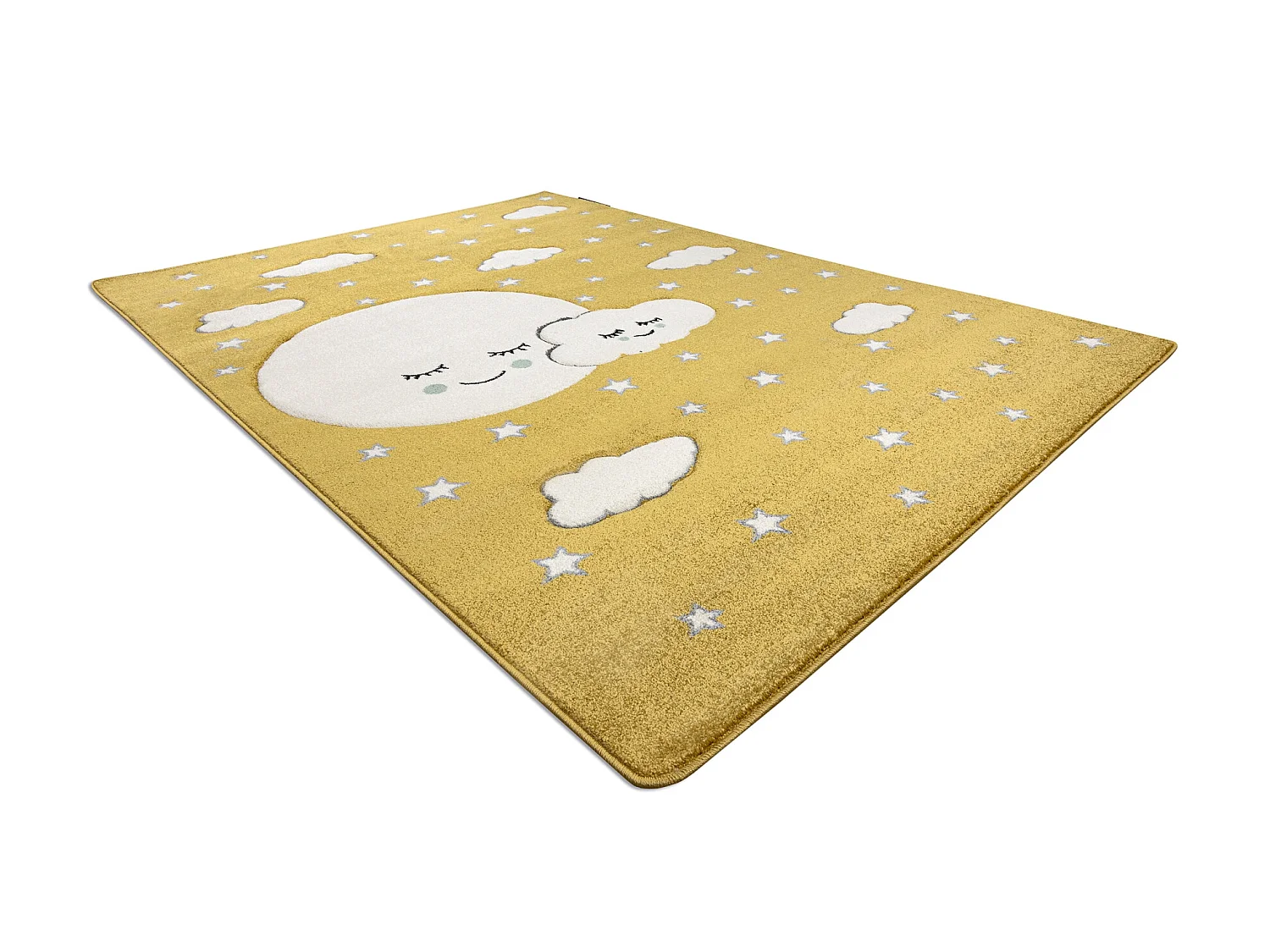 Tapijt PETIT MOON maan , Sterretje , wolken goud 80x150 cm