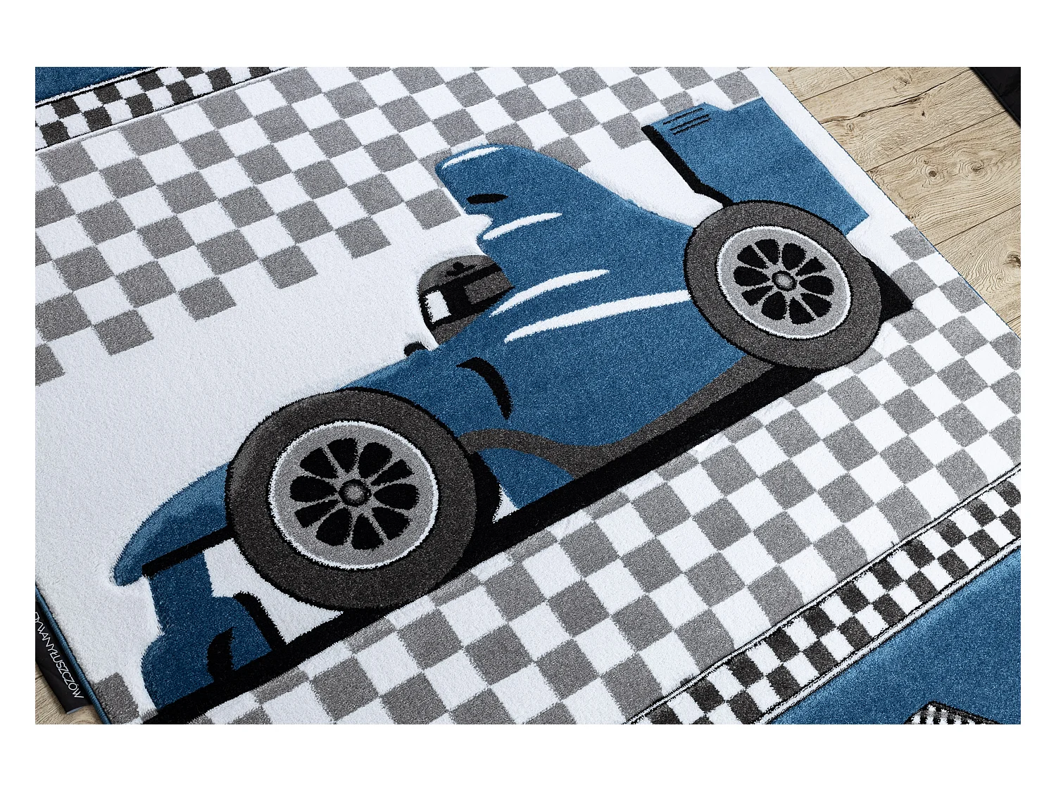 Tapijt PETIT RACE auto FORMULE 1 AUTO blauw 140x190 cm