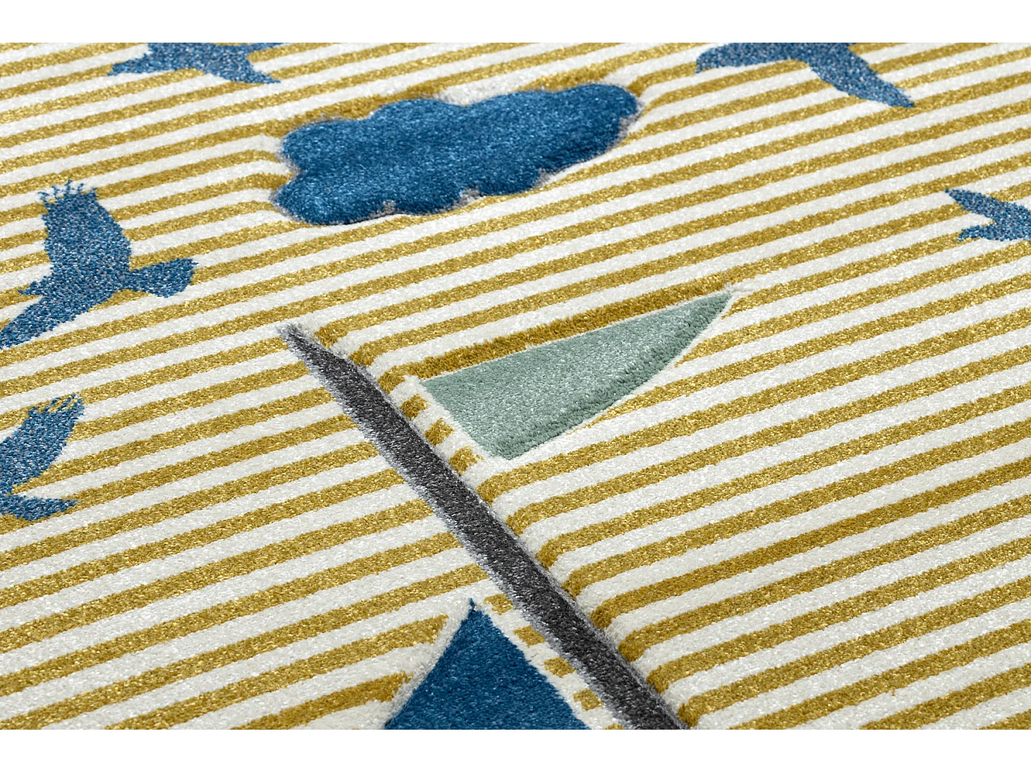 Tapijt PETIT SAIL Boot , ZEILBOOT goud 180x270 cm