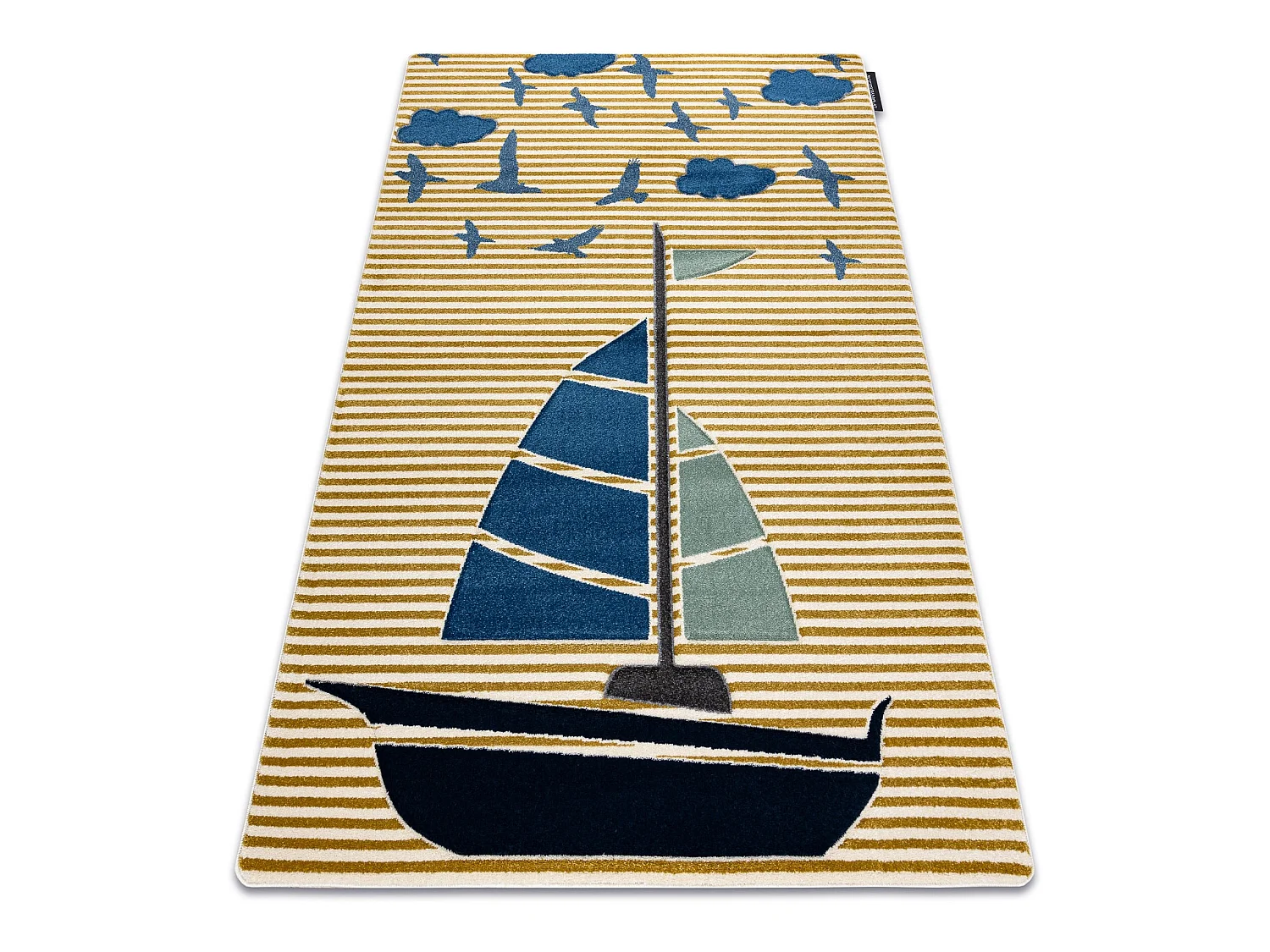 Tapijt PETIT SAIL Boot , ZEILBOOT goud 120x170 cm