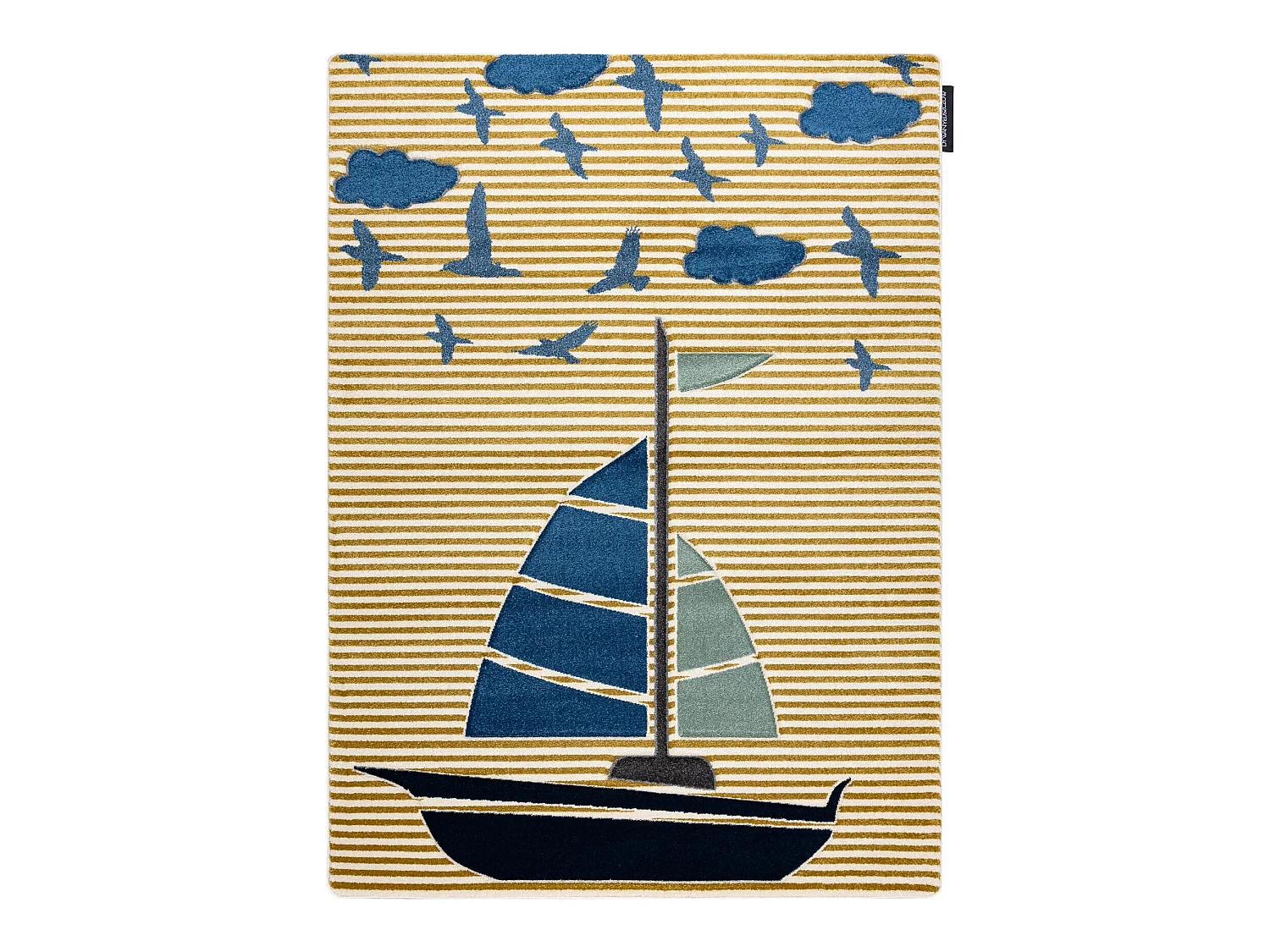 Tapijt PETIT SAIL Boot , ZEILBOOT goud 120x170 cm