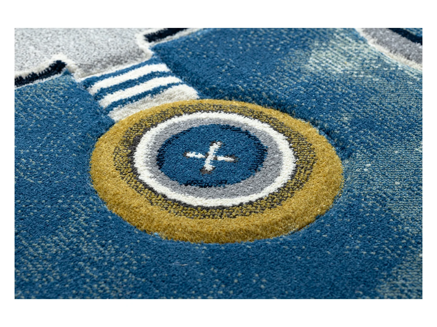 Tapis PETIT HELICOPTER hélicoptère, avions bleu 120x170 cm