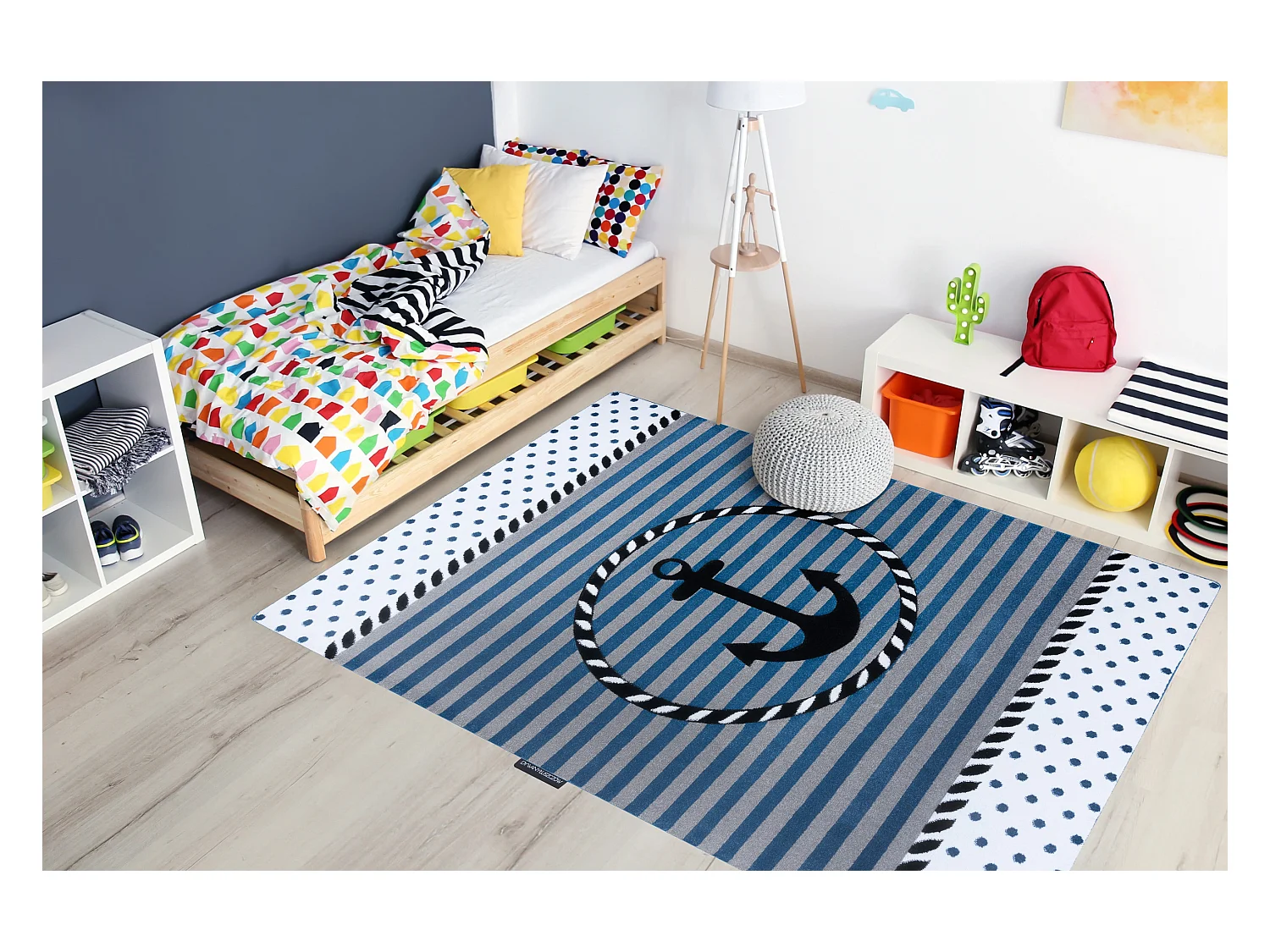 Tapijt PETIT MARINE ANKER ZEE blauw 180x270 cm